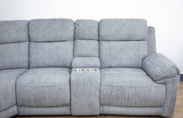 Owen Electric Recliner Sofa Grey Large Corner - Sofa Easy