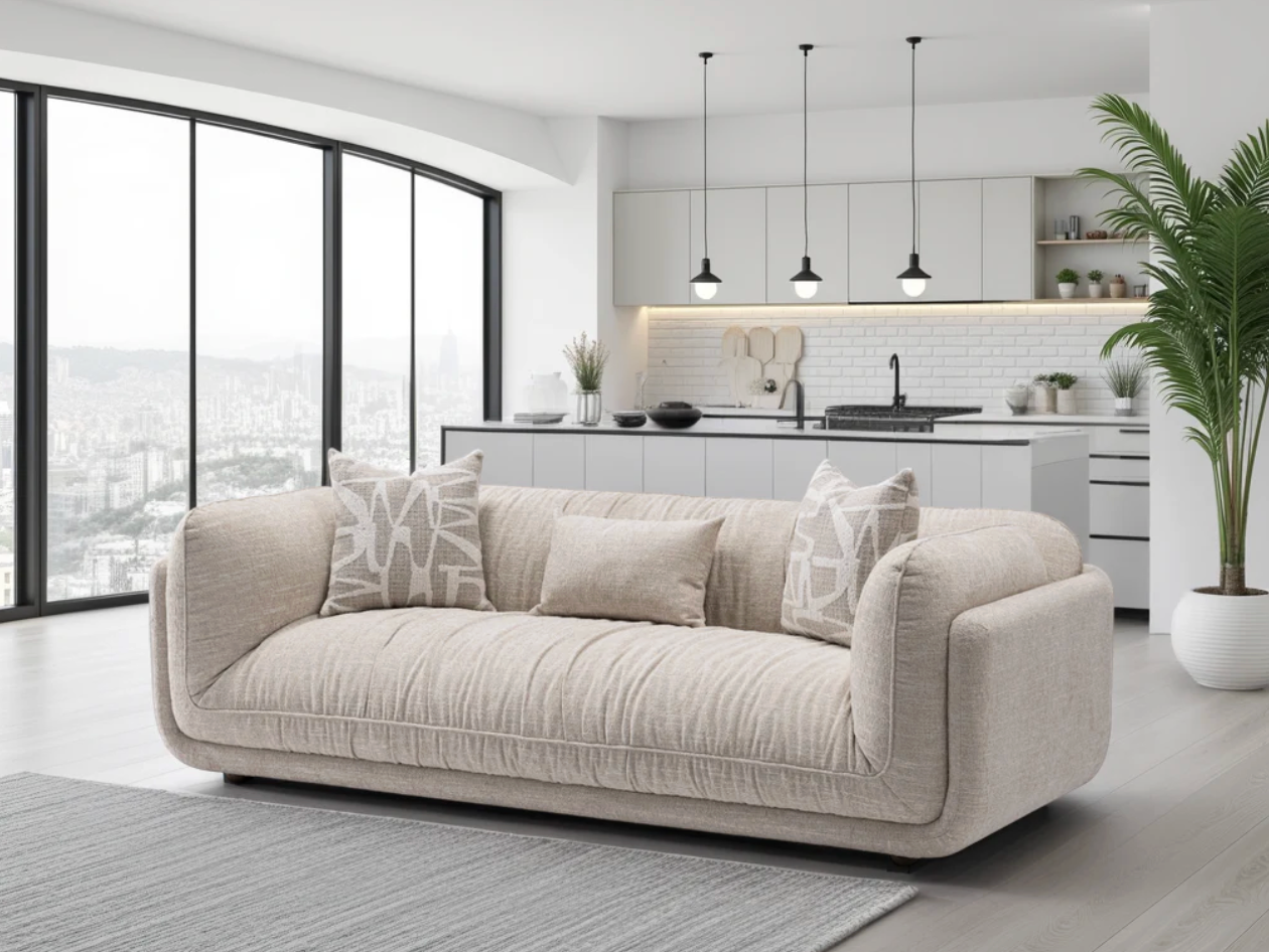 Oxford Sofa Beige 3 Seater - Sofa Easy