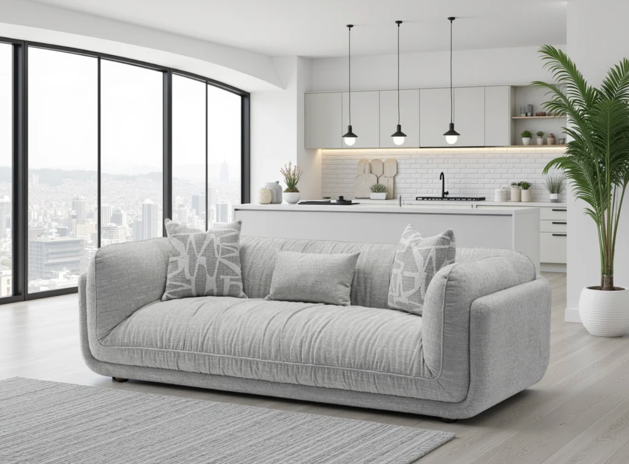 Oxford Sofa Grey 3 Seater - Sofa Easy