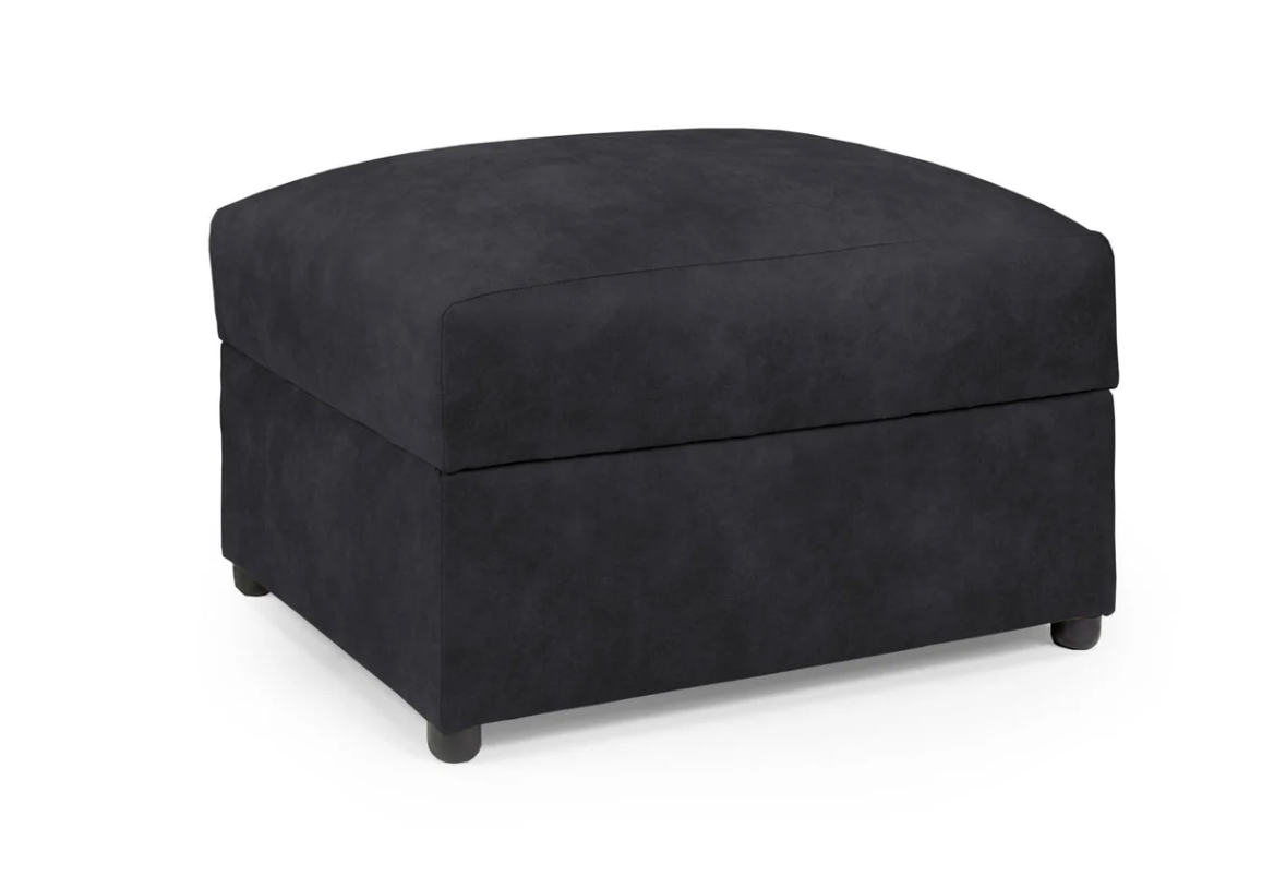 Oakland Charcoal Footstool - Sofa Easy