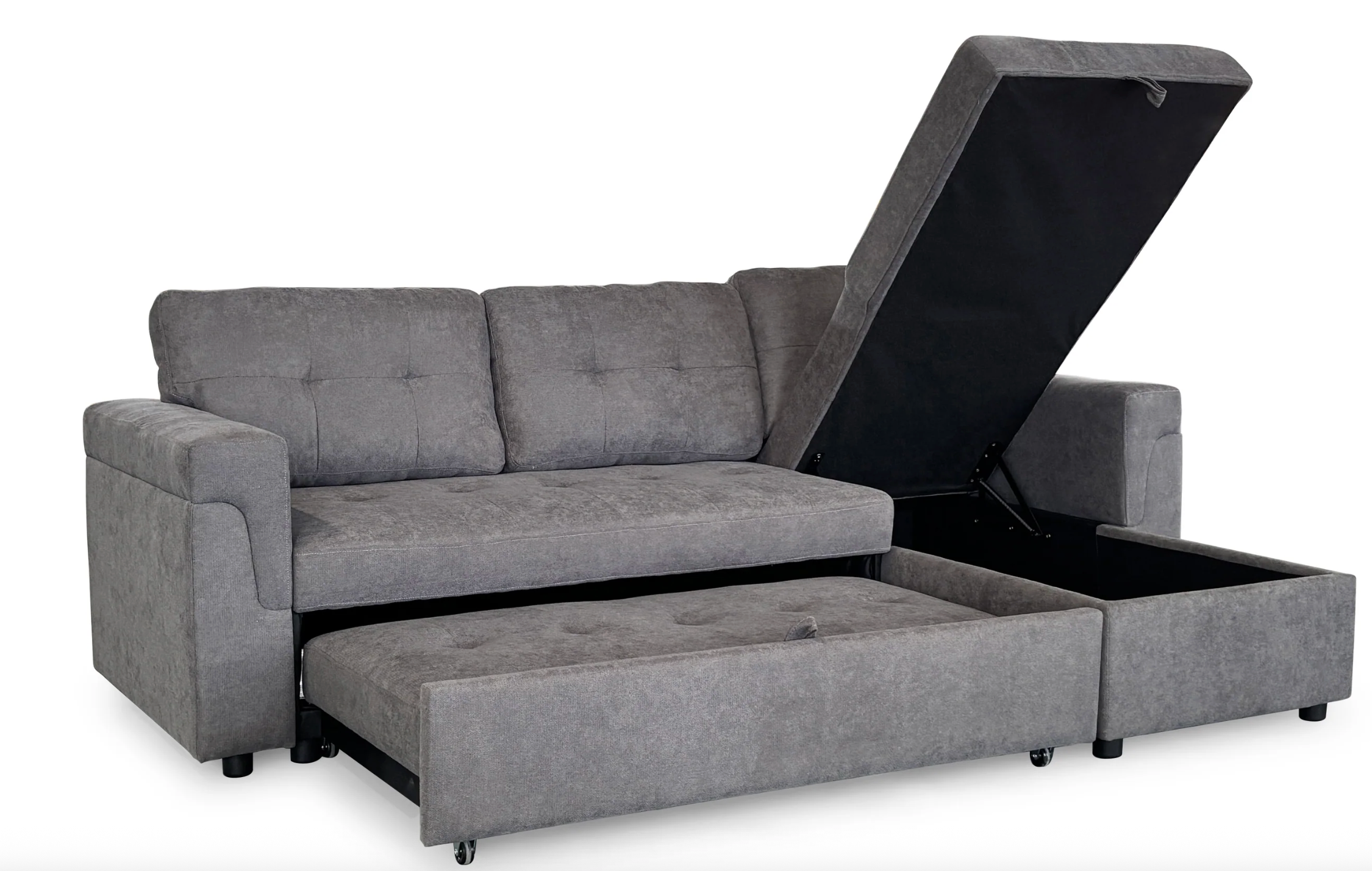 Omniya Sofabed Grey Universal Corner - Sofa Easy