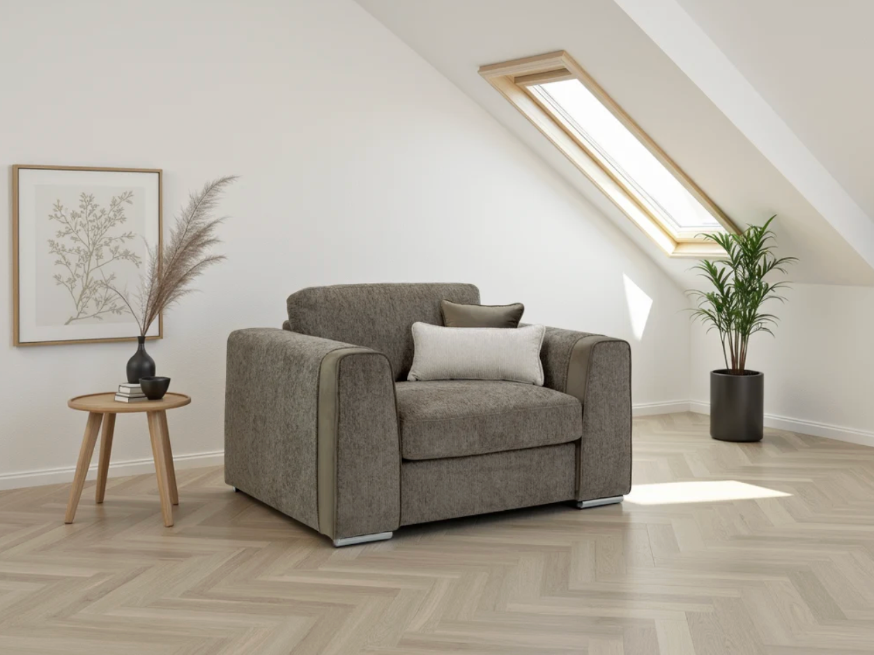 Naples Sofa Mocha Armchair - Sofa Easy