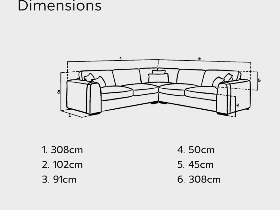 Naples Sofa Mocha Large Corner - Sofa Easy