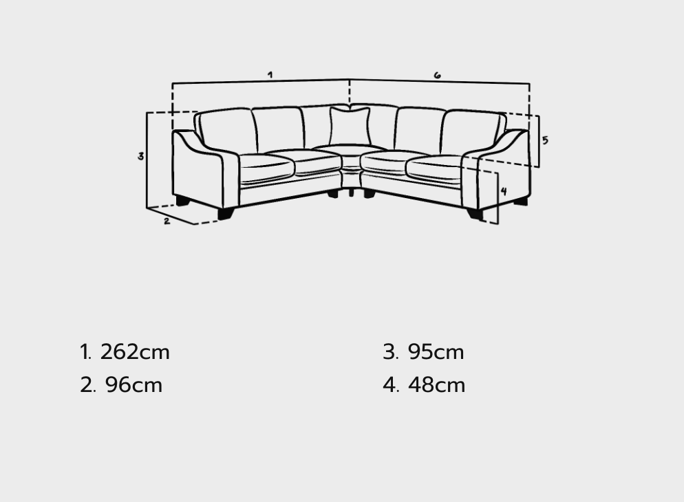 Nebraska Sofa Stone Large Corner - Sofa Easy