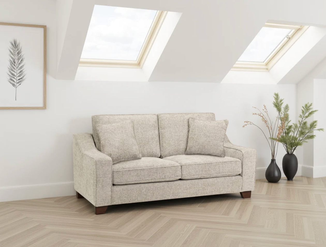 Nebraska Sofa Stone 3 Seater - Sofa Easy