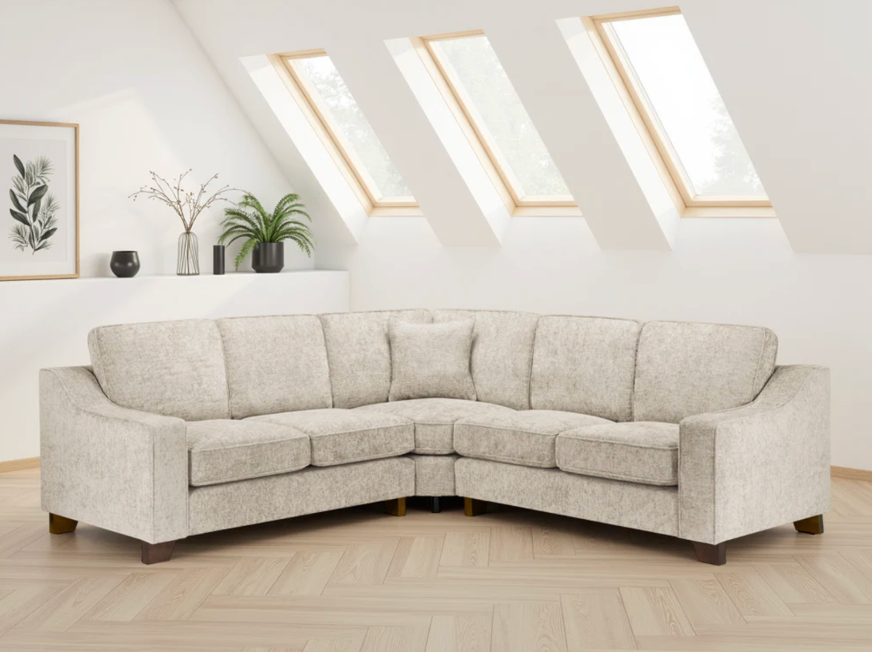 Nebraska Sofa Stone Large Corner - Sofa Easy