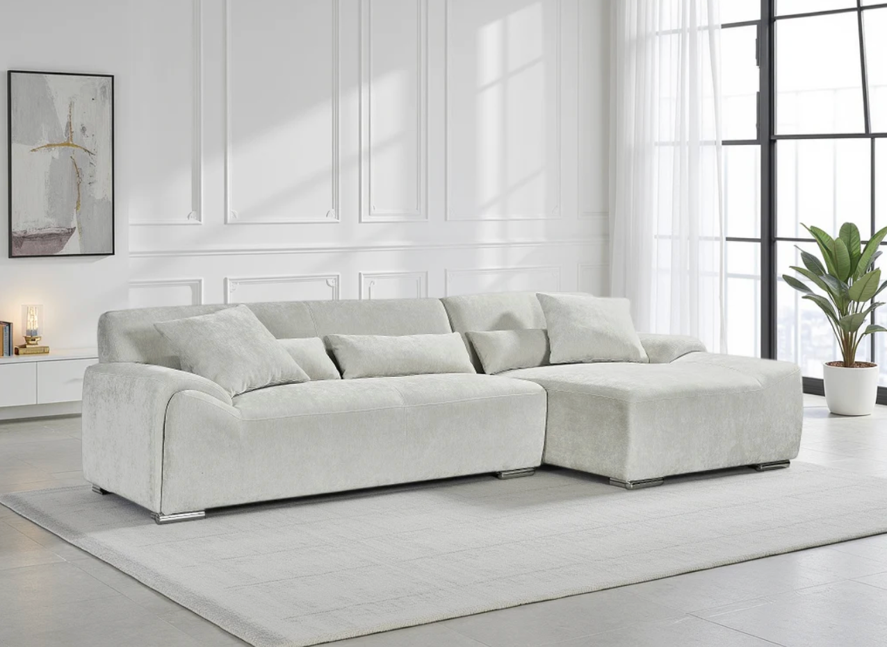 Modena Sofa Beige Right Hand - Sofa Easy