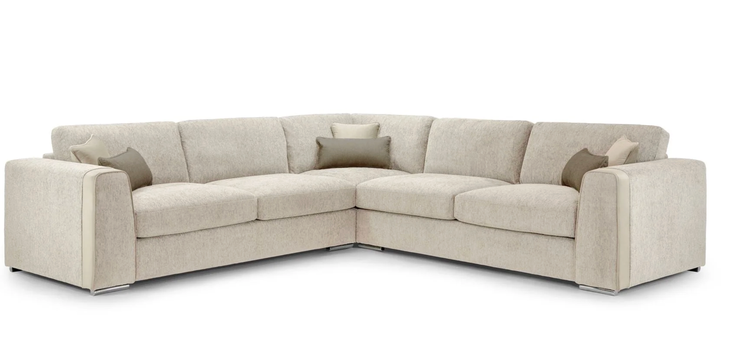Naples Sofa Beige Large Corner - Sofa Easy