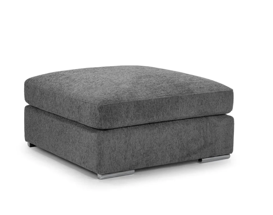 Naples Sofa Grey Footstool - Sofa Easy