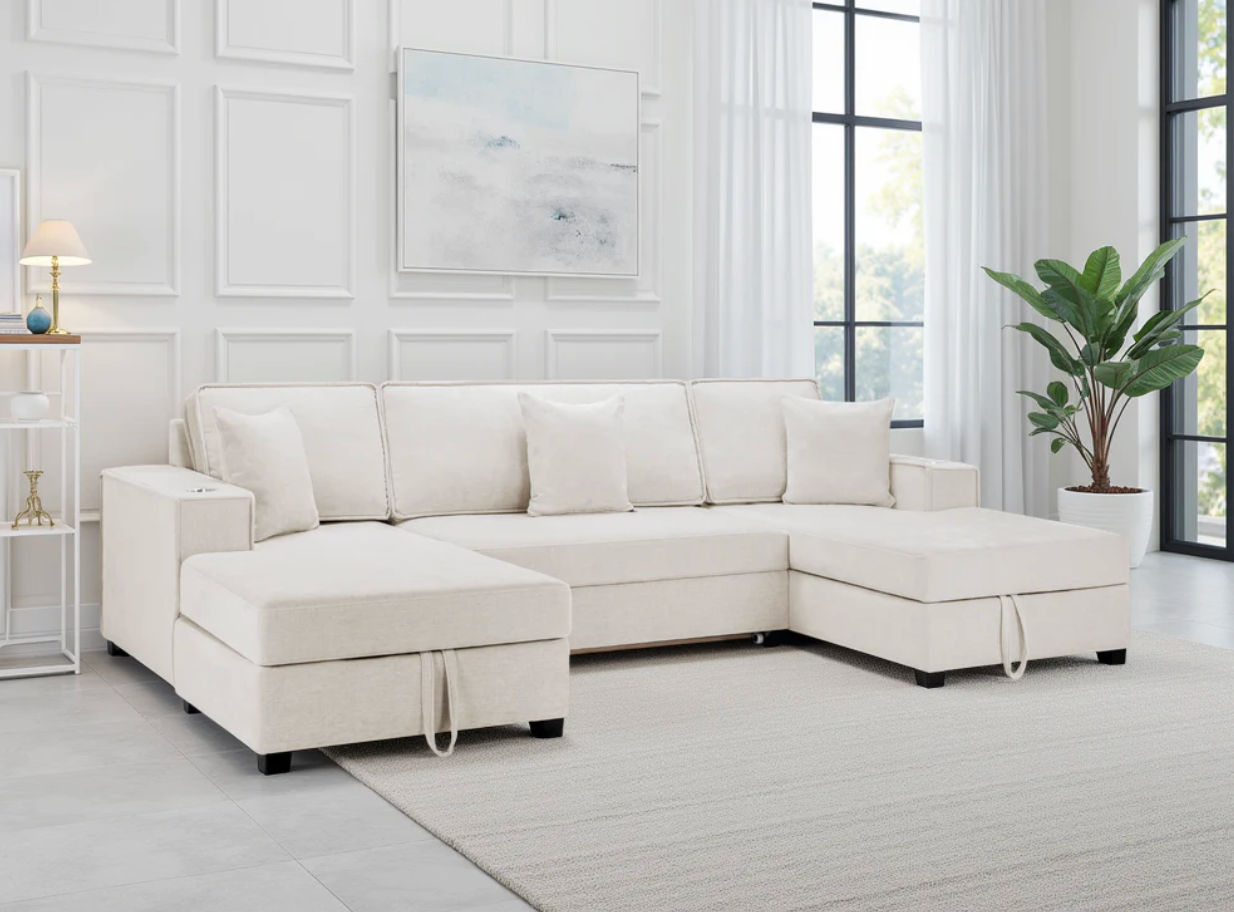 Milan Sofabed Beige Universal Corner - Sofa Easy