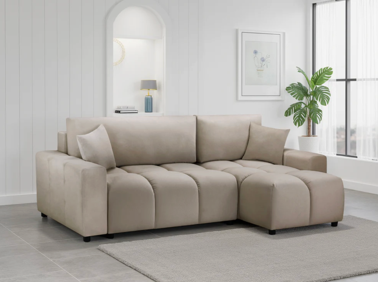 Luki Sofabed Mocha Universal Corner - Sofa Easy