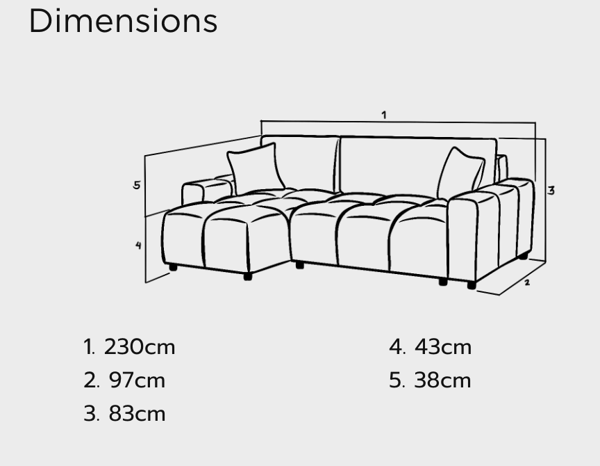 Luki Sofabed Mocha Universal Corner - Sofa Easy