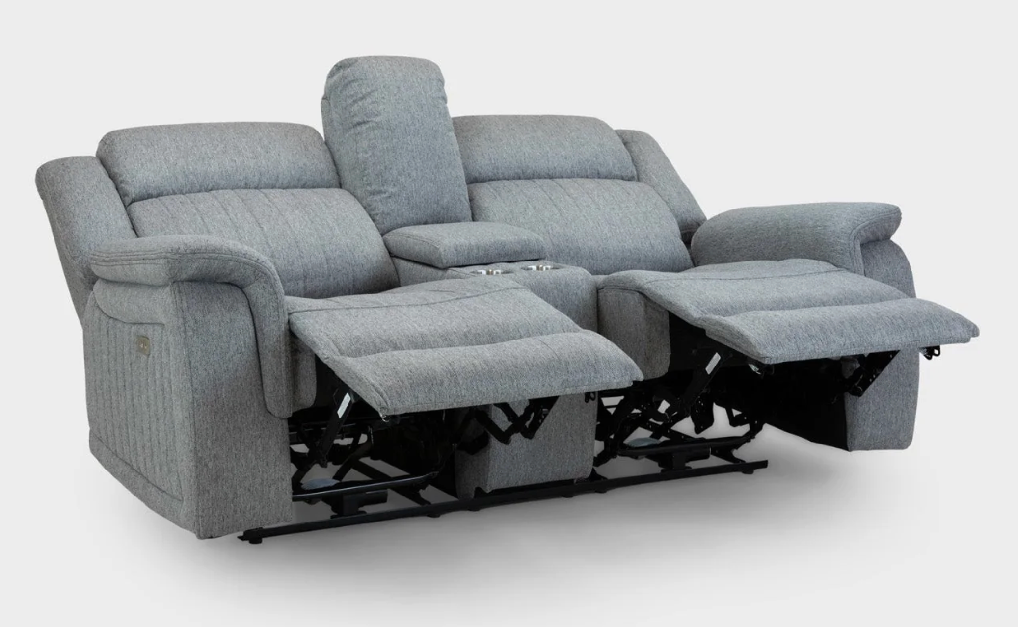 Linden Electric Recliner Sofa Grey 2 Seater - Sofa Easy