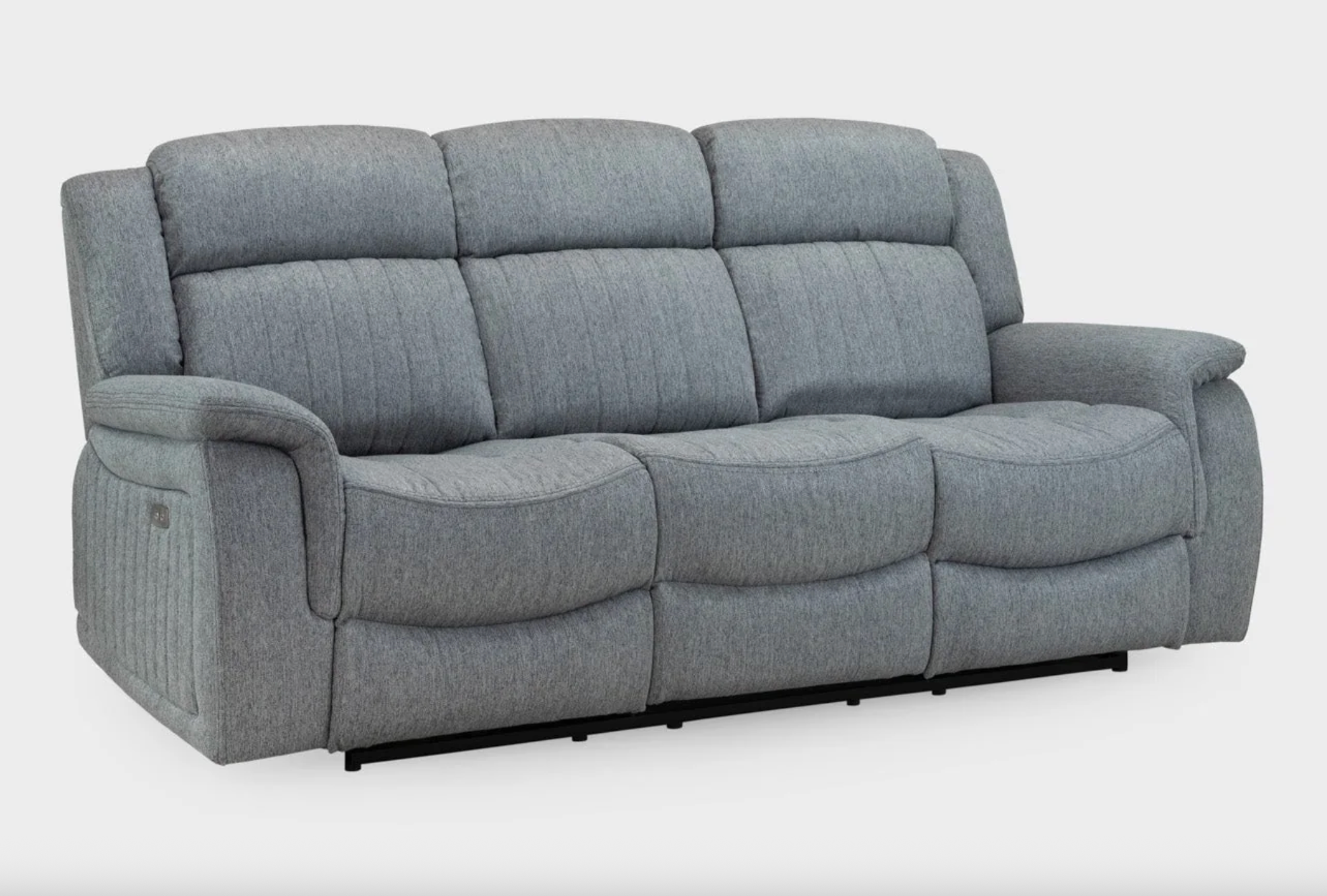 Linden Electric Recliner Sofa Grey 3 Seater - Sofa Easy