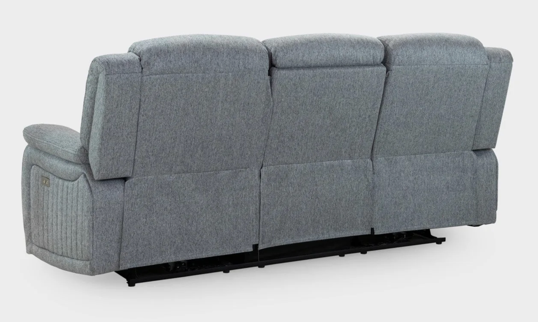 Linden Electric Recliner Sofa Grey 3 Seater - Sofa Easy