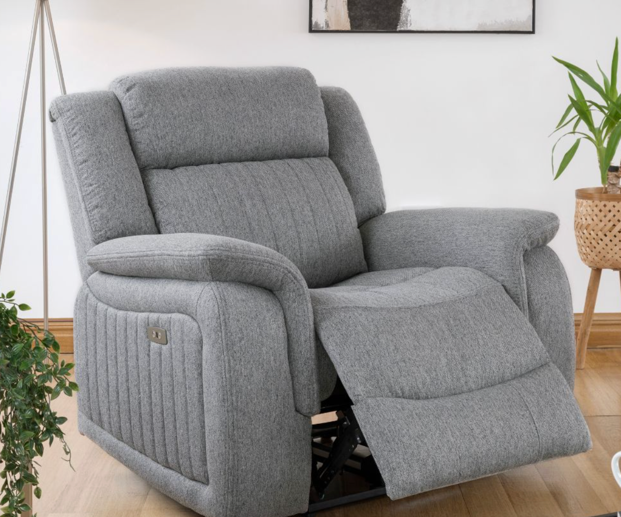 Linden Electric Recliner Sofa Grey Armchair - Sofa Easy