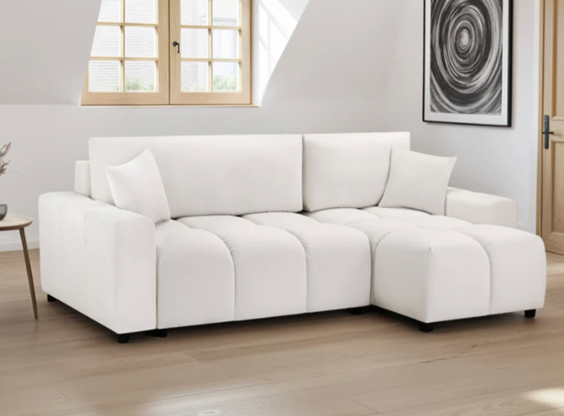 Luki Sofabed Beige Universal Corner - Sofa Easy