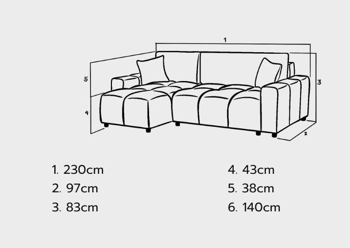 Luki Sofabed Beige Universal Corner - Sofa Easy