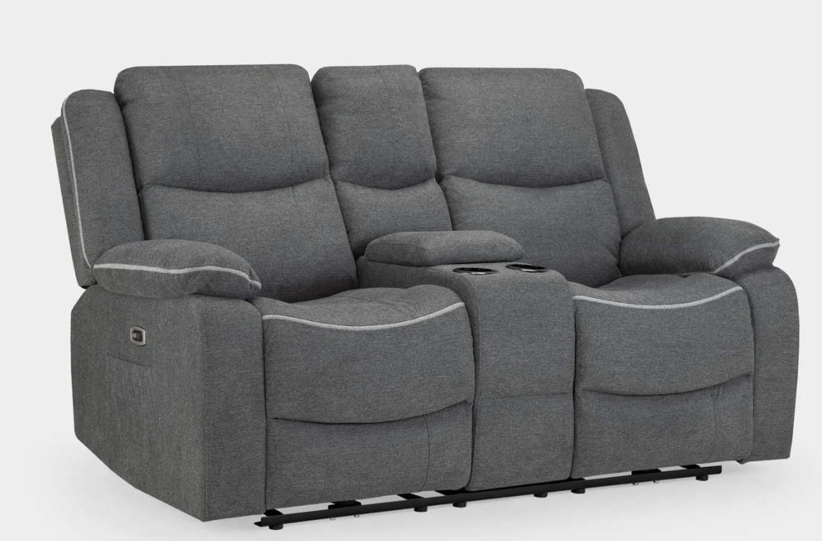 Harald Electric Recliner Sofa Grey 2 Seater - Sofa Easy