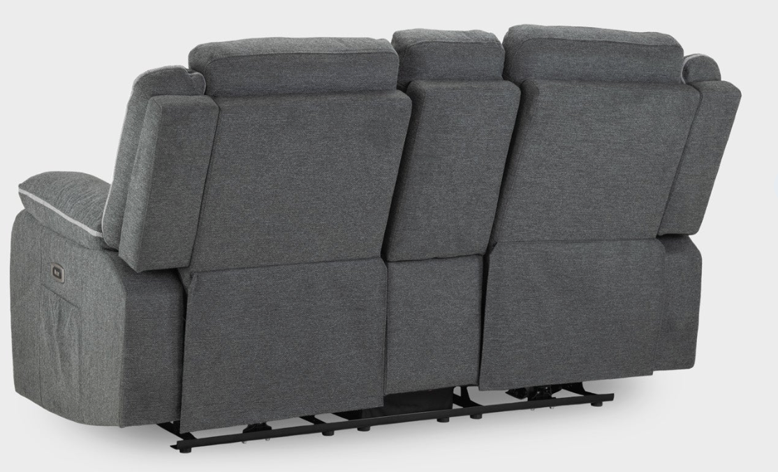 Harald Electric Recliner Sofa Grey 2 Seater - Sofa Easy