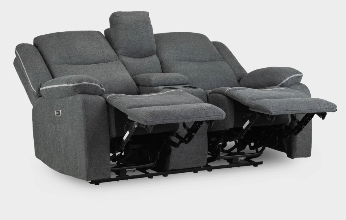 Harald Electric Recliner Sofa Grey 2 Seater - Sofa Easy