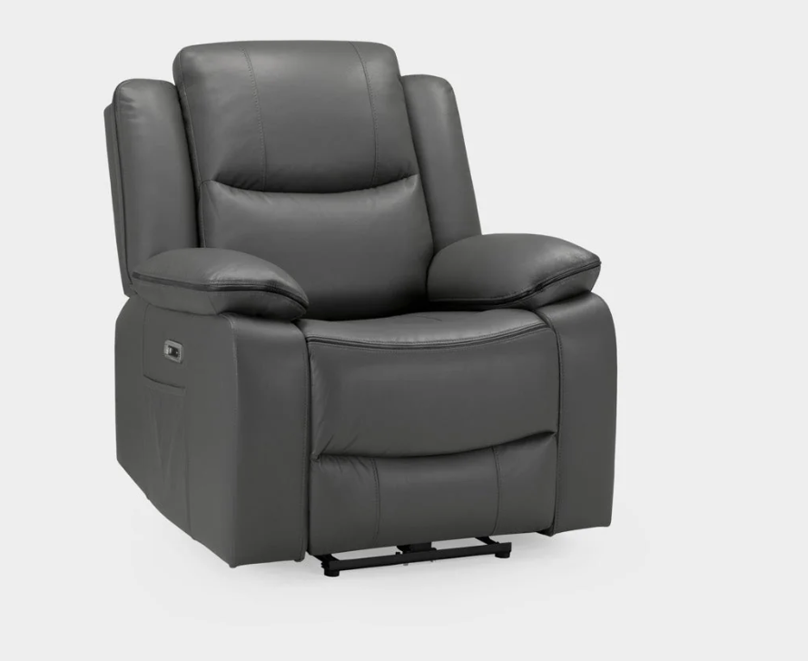 Harald Electric Recliner Grey Armchair - Sofa Easy