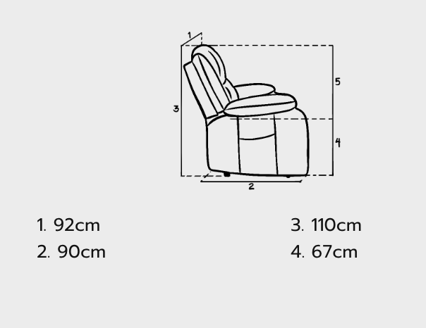 Harald Electric Recliner Sofa Black Armchair - Sofa Easy