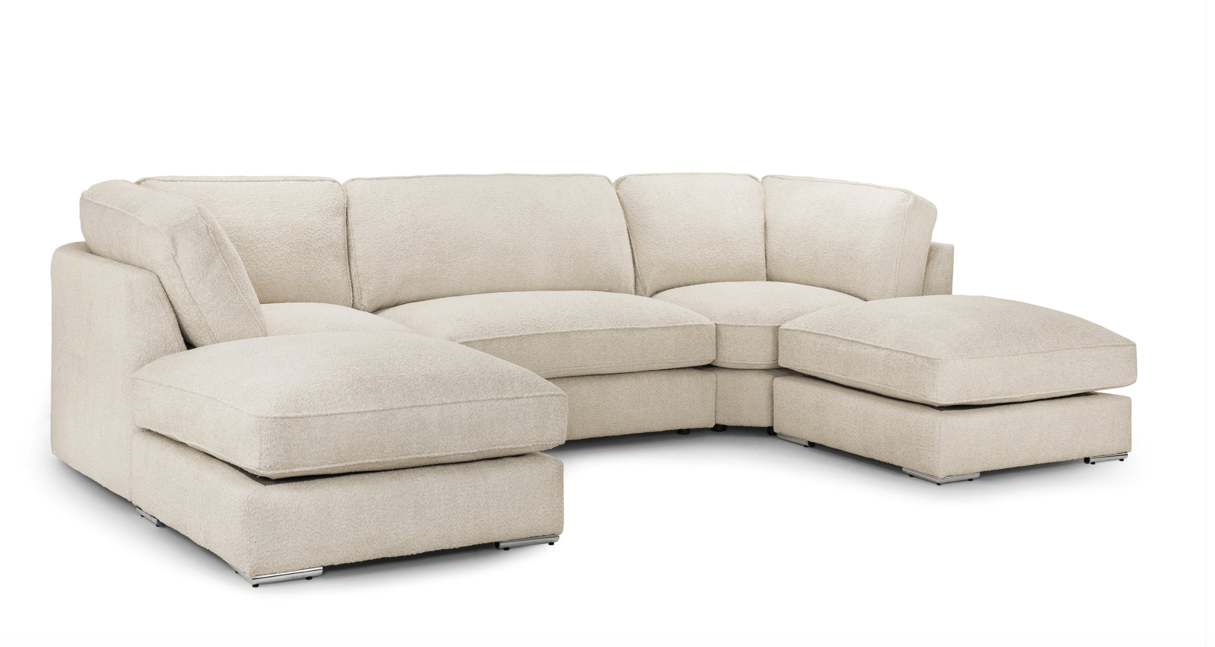 Inga Fullback Sofa Beige U Shape Corner - Sofa Easy