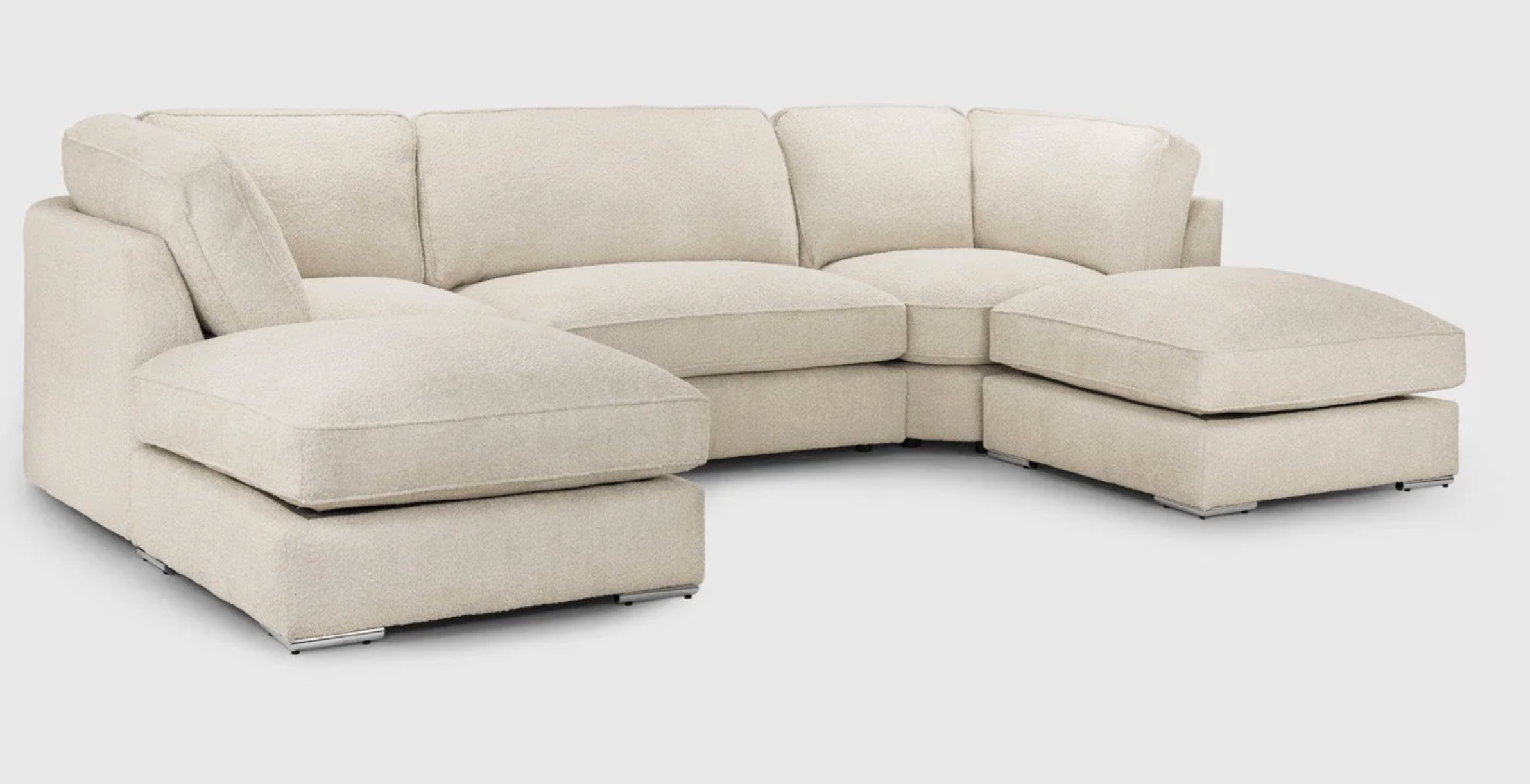 Inga Fullback Sofa Beige U Shape Corner - Sofa Easy