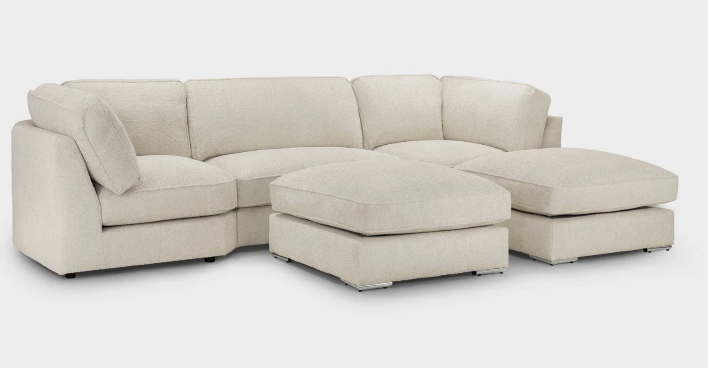 Inga Fullback Sofa Beige U Shape Corner - Sofa Easy