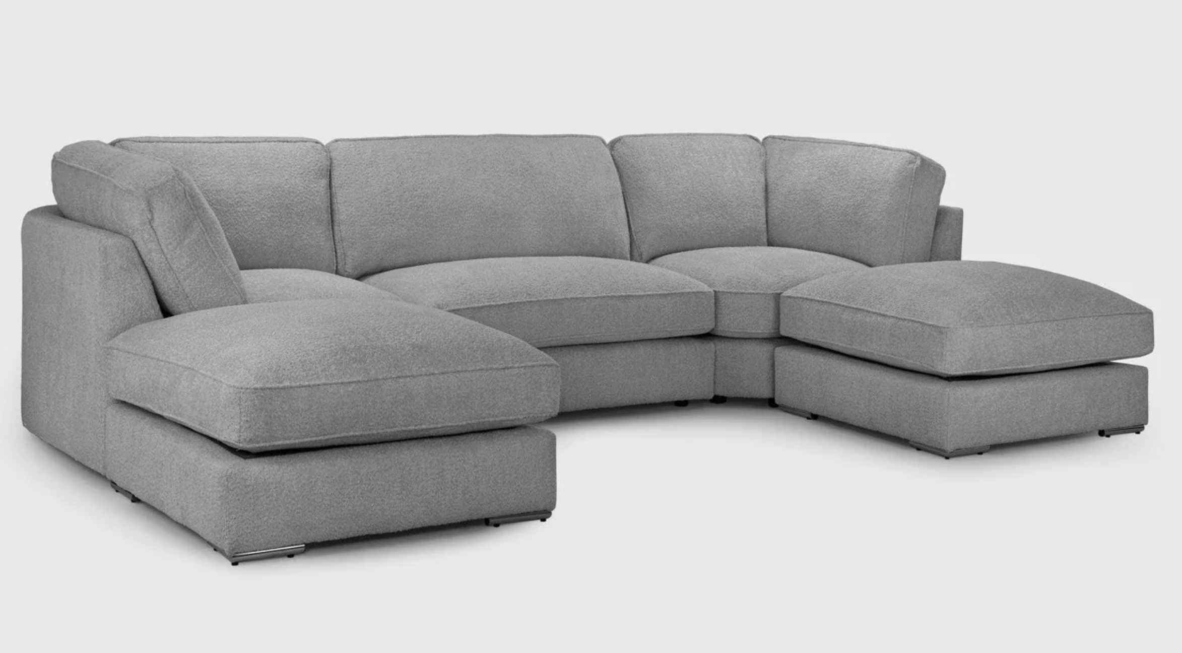 Inga Fullback Sofa Grey U Shape Corner - Sofa Easy