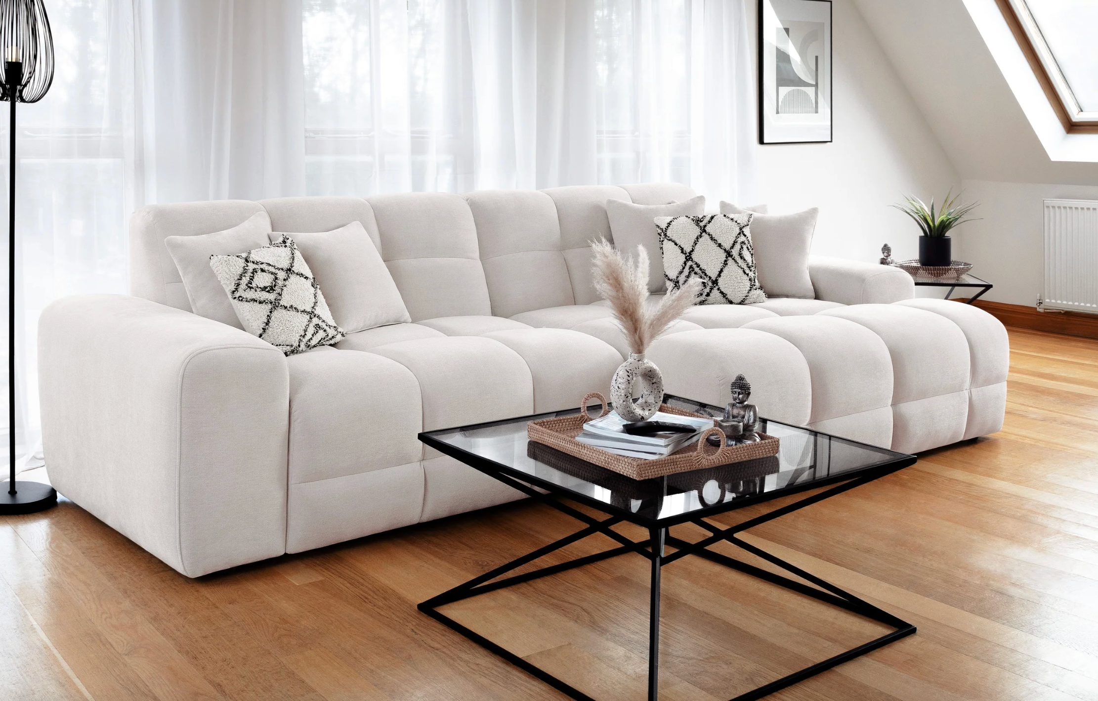 Jacob Sofa Beige Right Hand Facing Corner - Sofa Easy