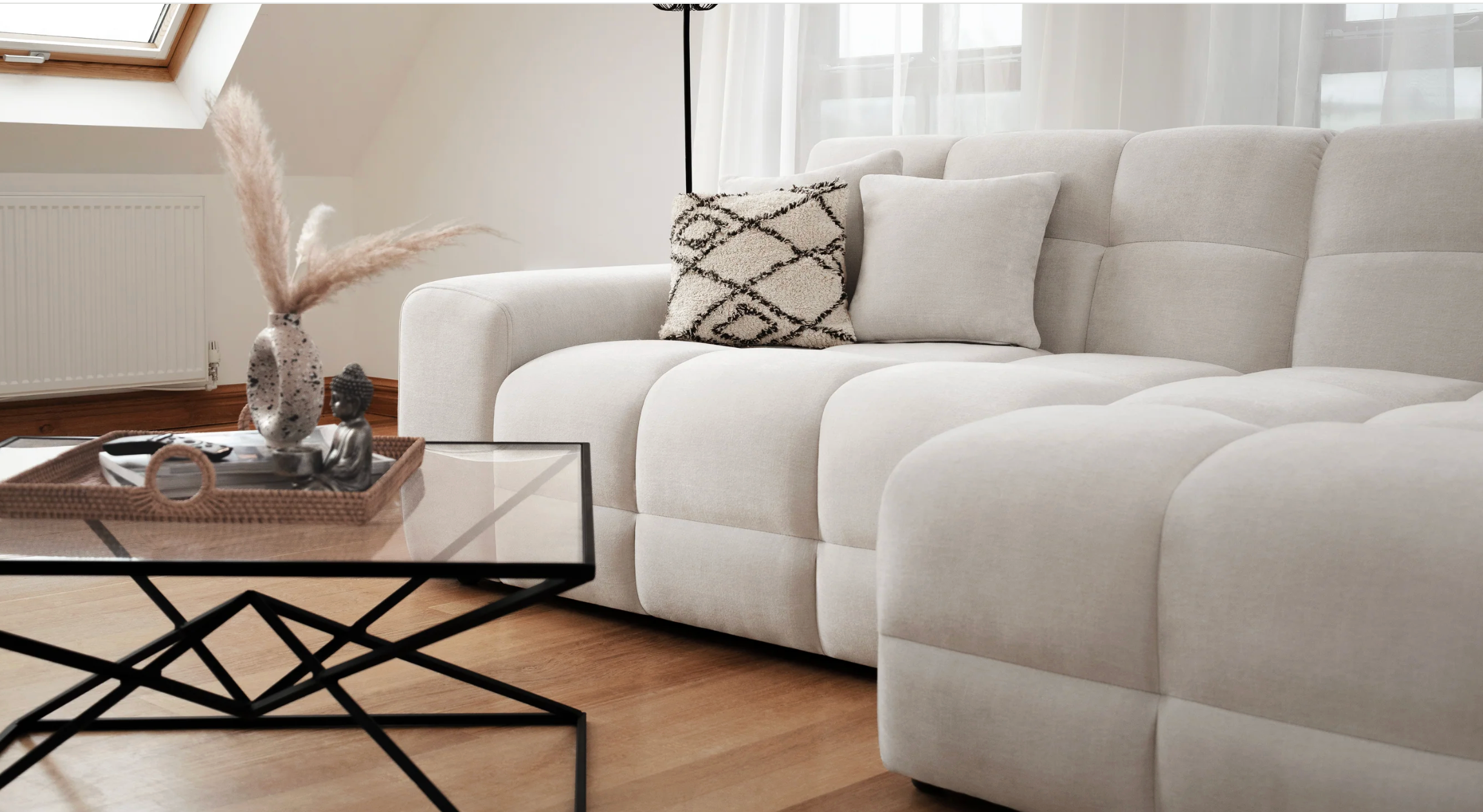 Jacob Sofa Beige Right Hand Facing Corner - Sofa Easy