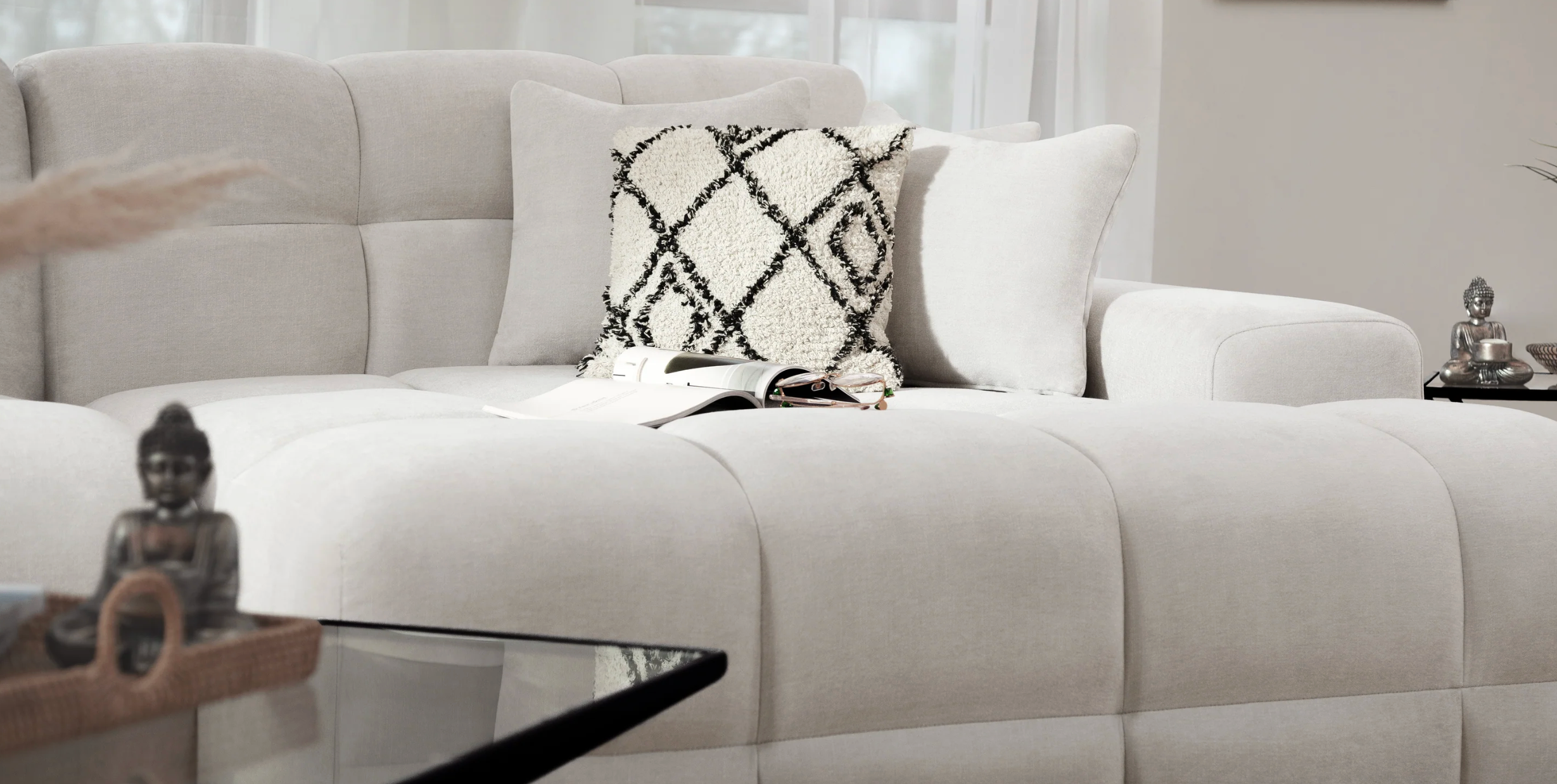 Jacob Sofa Beige Right Hand Facing Corner - Sofa Easy