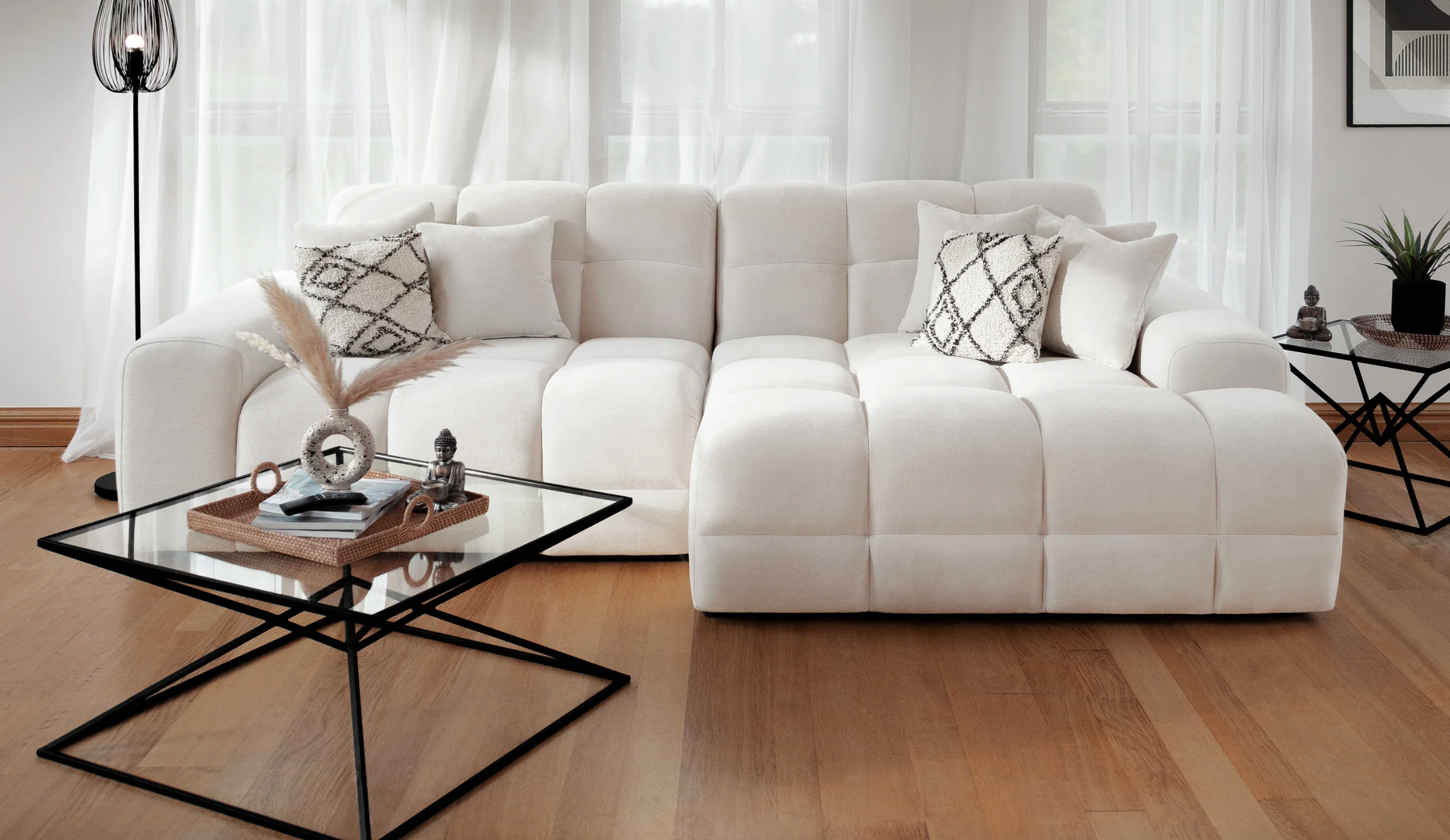 Jacob Sofa Beige Right Hand Facing Corner - Sofa Easy