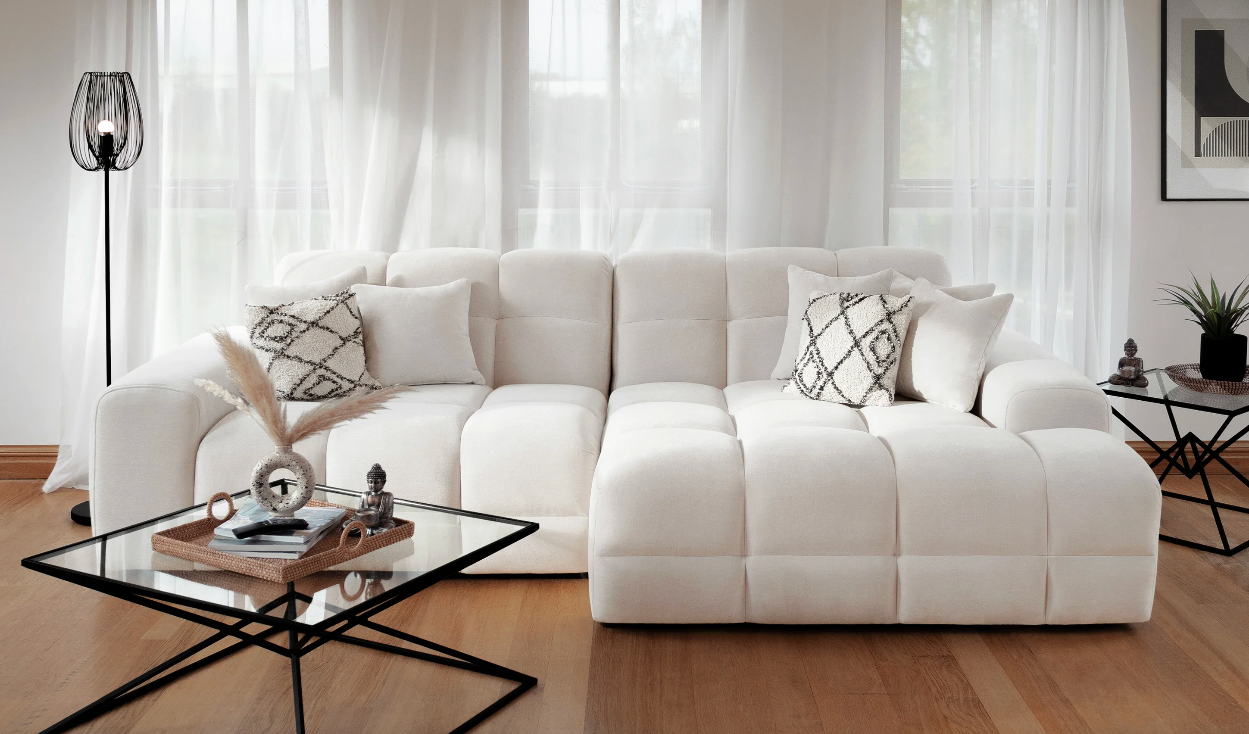 Jacob Sofa Beige Right Hand Facing Corner - Sofa Easy