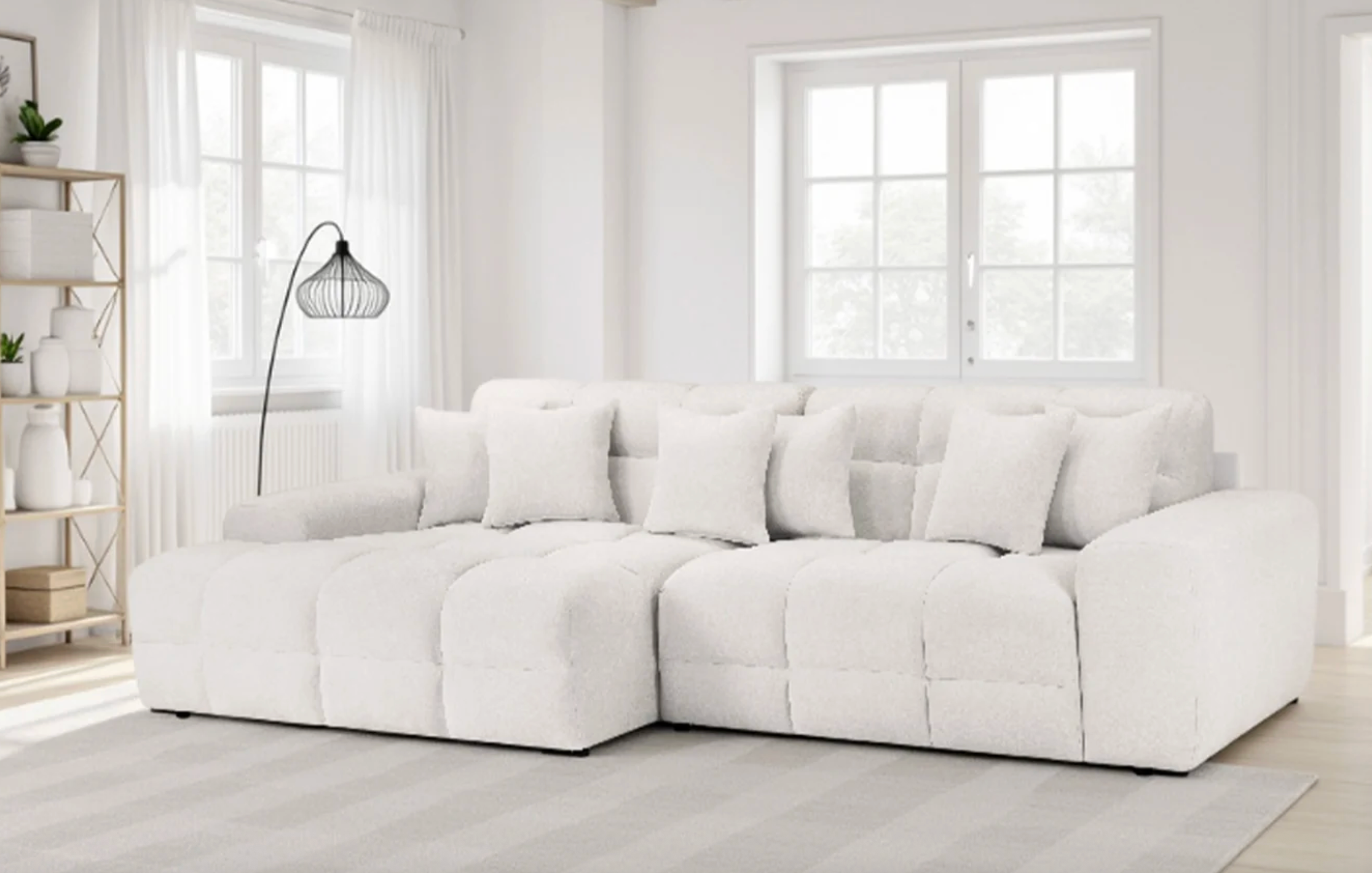 Jacob Sofa Beige Left Hand Facing Corner - Sofa Easy