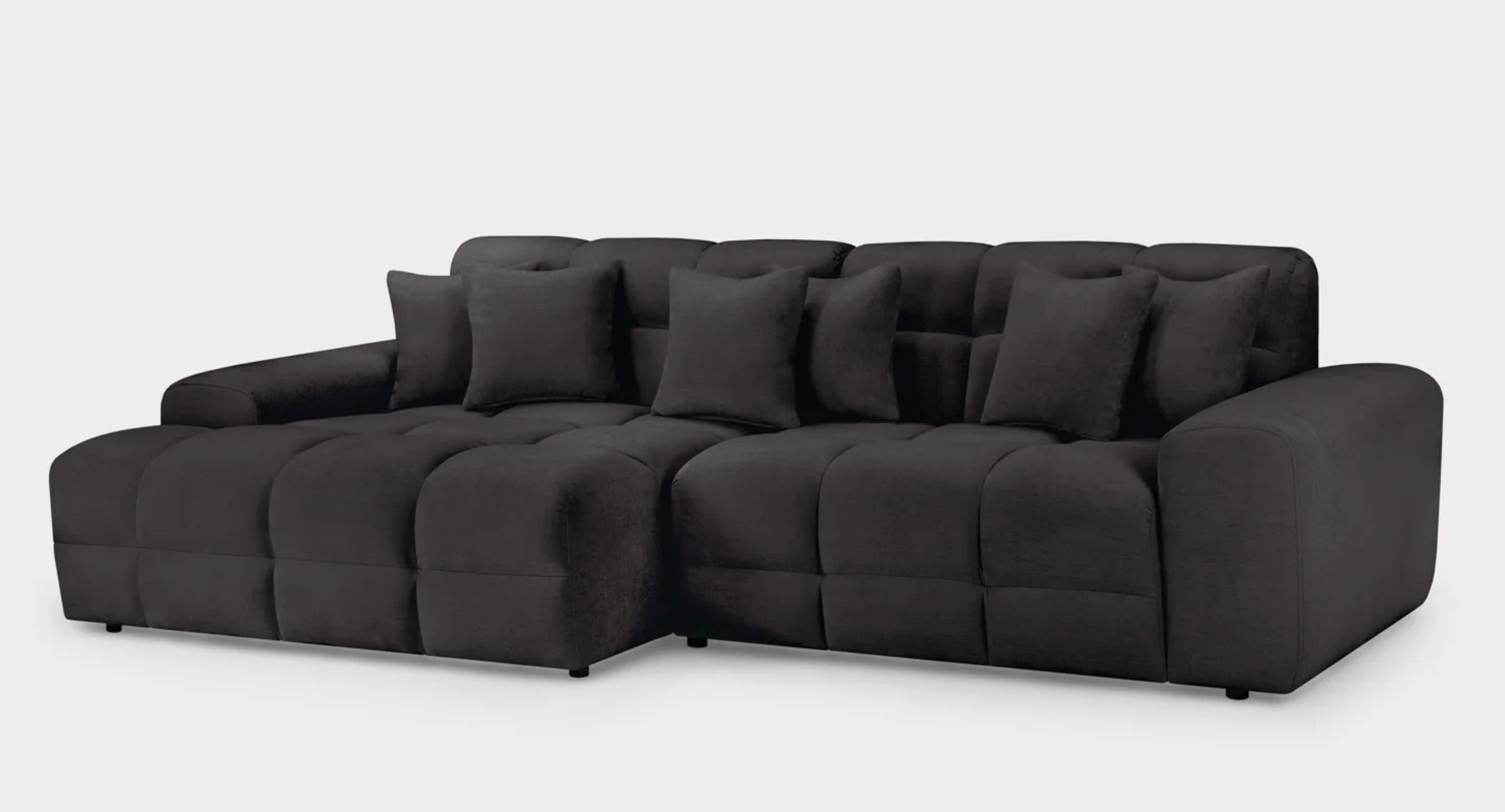 Jacob Sofa Black Left Hand Facing Corner - Sofa Easy