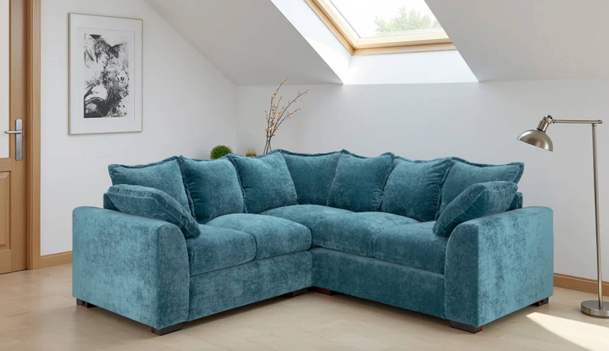 Colbee Sofa Teal Large Corner - Sofa Easy