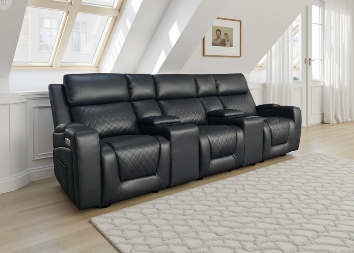 Cedar Cinema Sofa Black 3 Seater - Sofa Easy