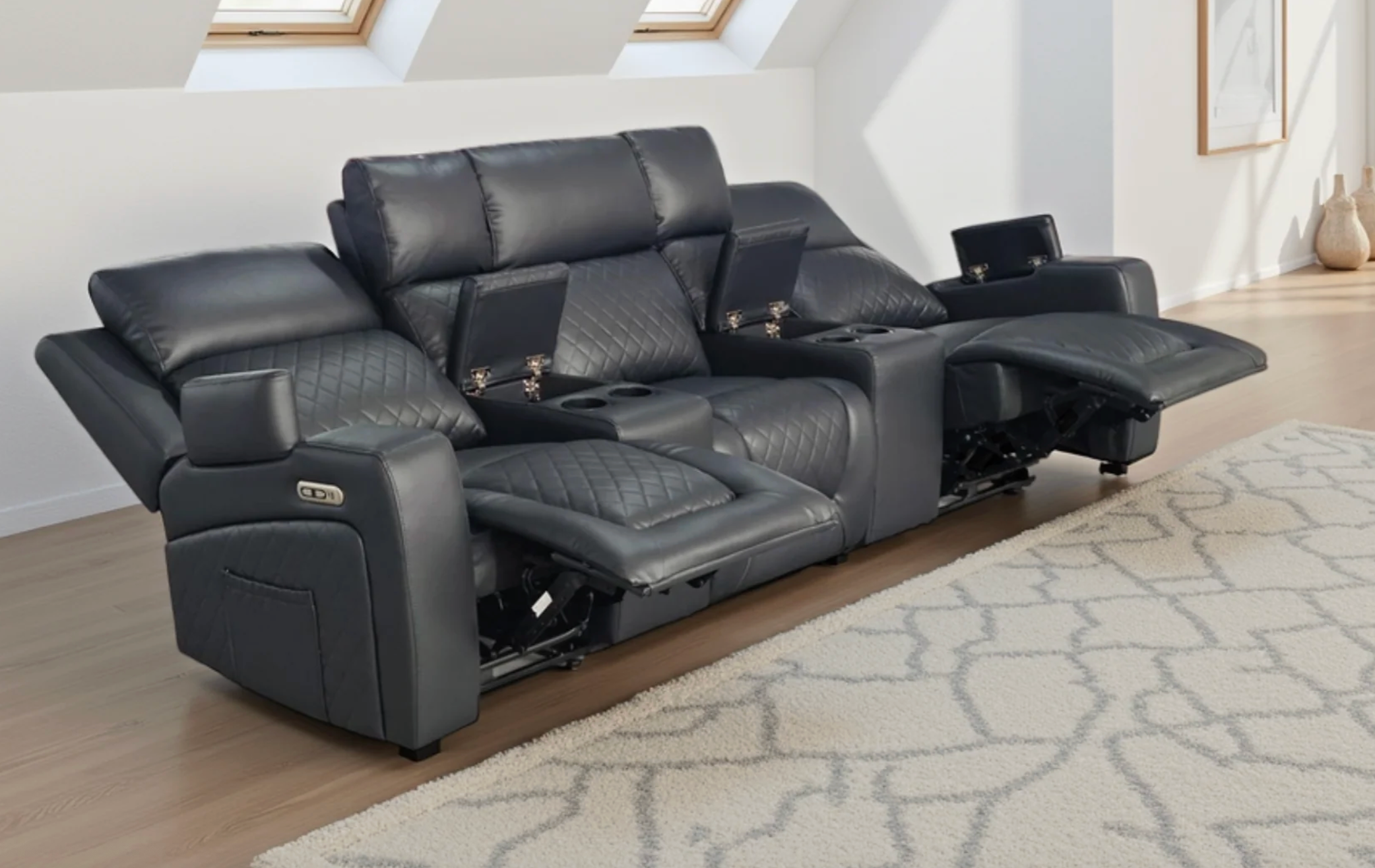 Cedar Cinema Sofa Black 3 Seater - Sofa Easy