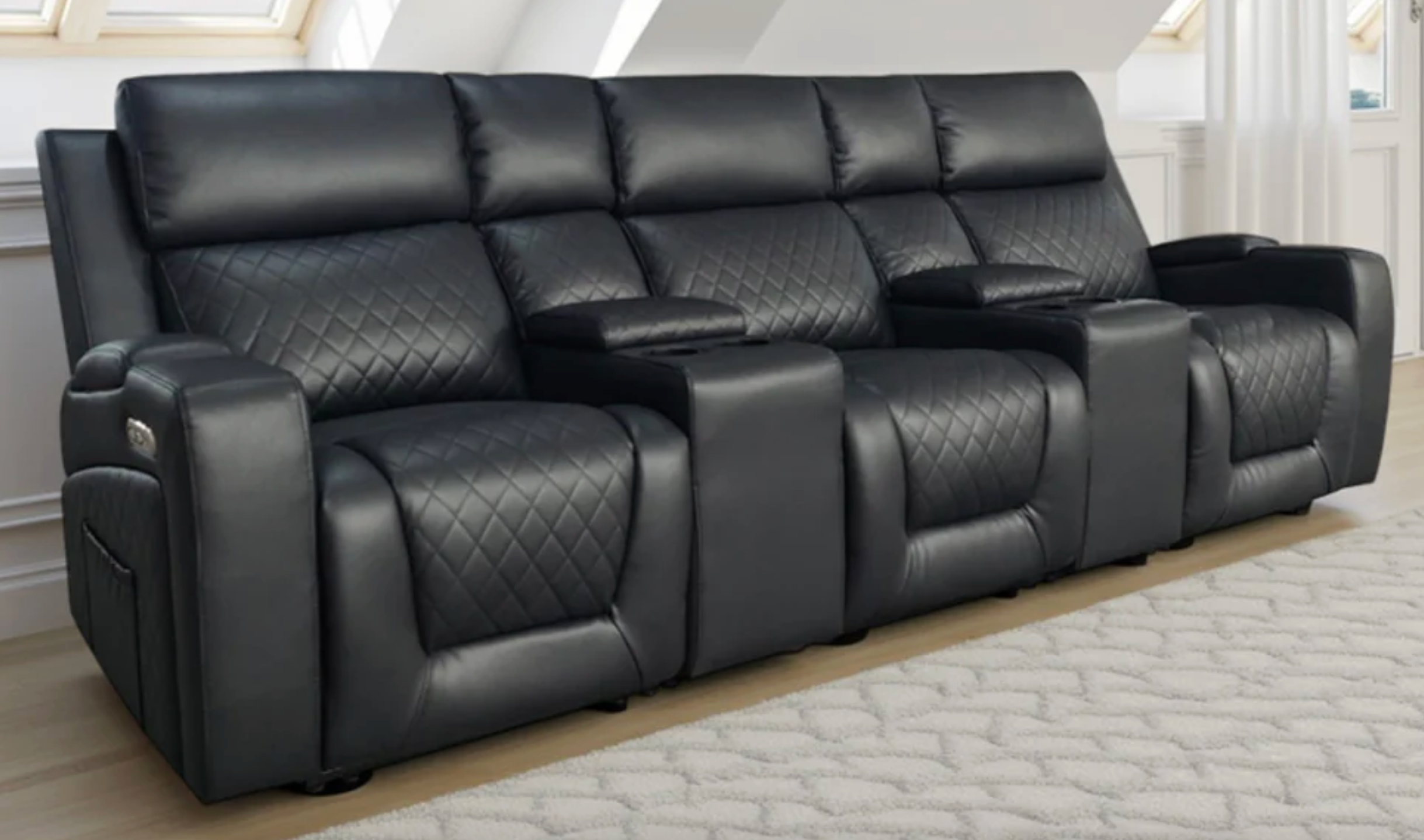 Cedar Cinema Sofa Black 3 Seater - Sofa Easy