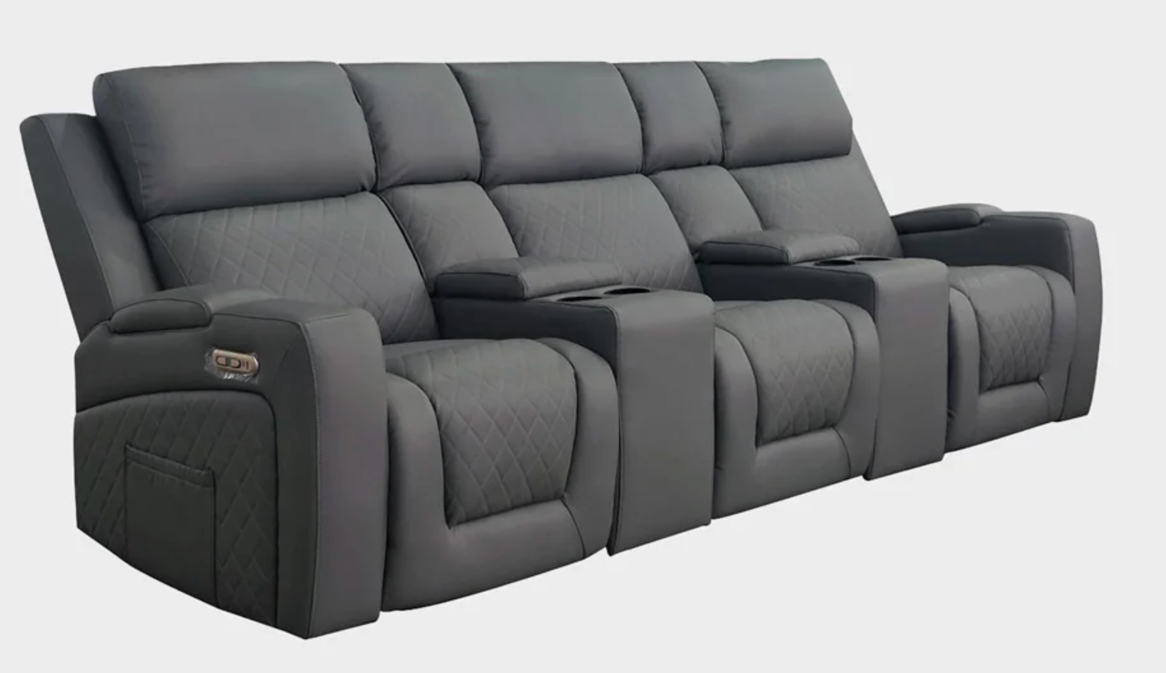 Cedar Cinema Sofa Grey 3 Seater - Sofa Easy