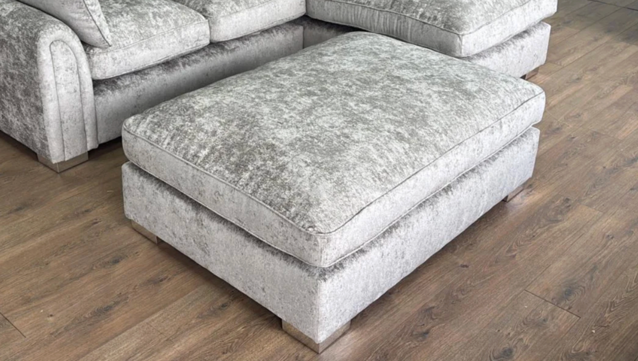 Chiswick Sofa Silver Footstool - Sofa Easy