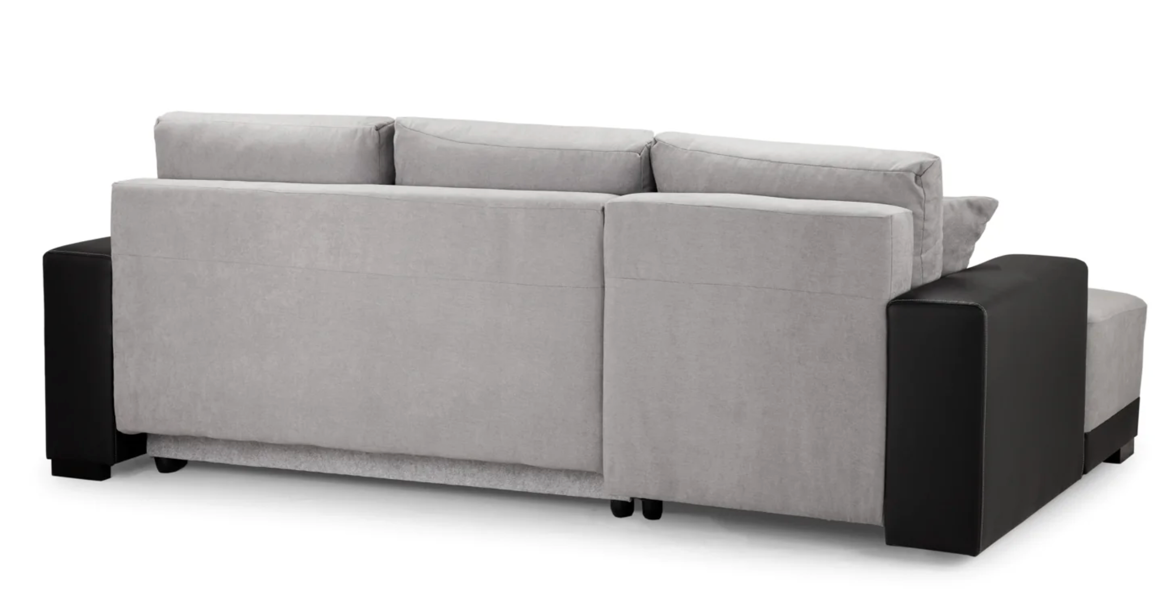Cimiano Sofabed Black/Grey Left Hand Facing Corner - Sofa Easy