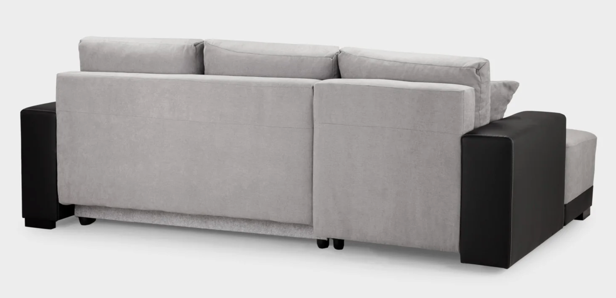 Cimiano Sofabed Black/Grey Right Hand Facing Corner - Sofa Easy