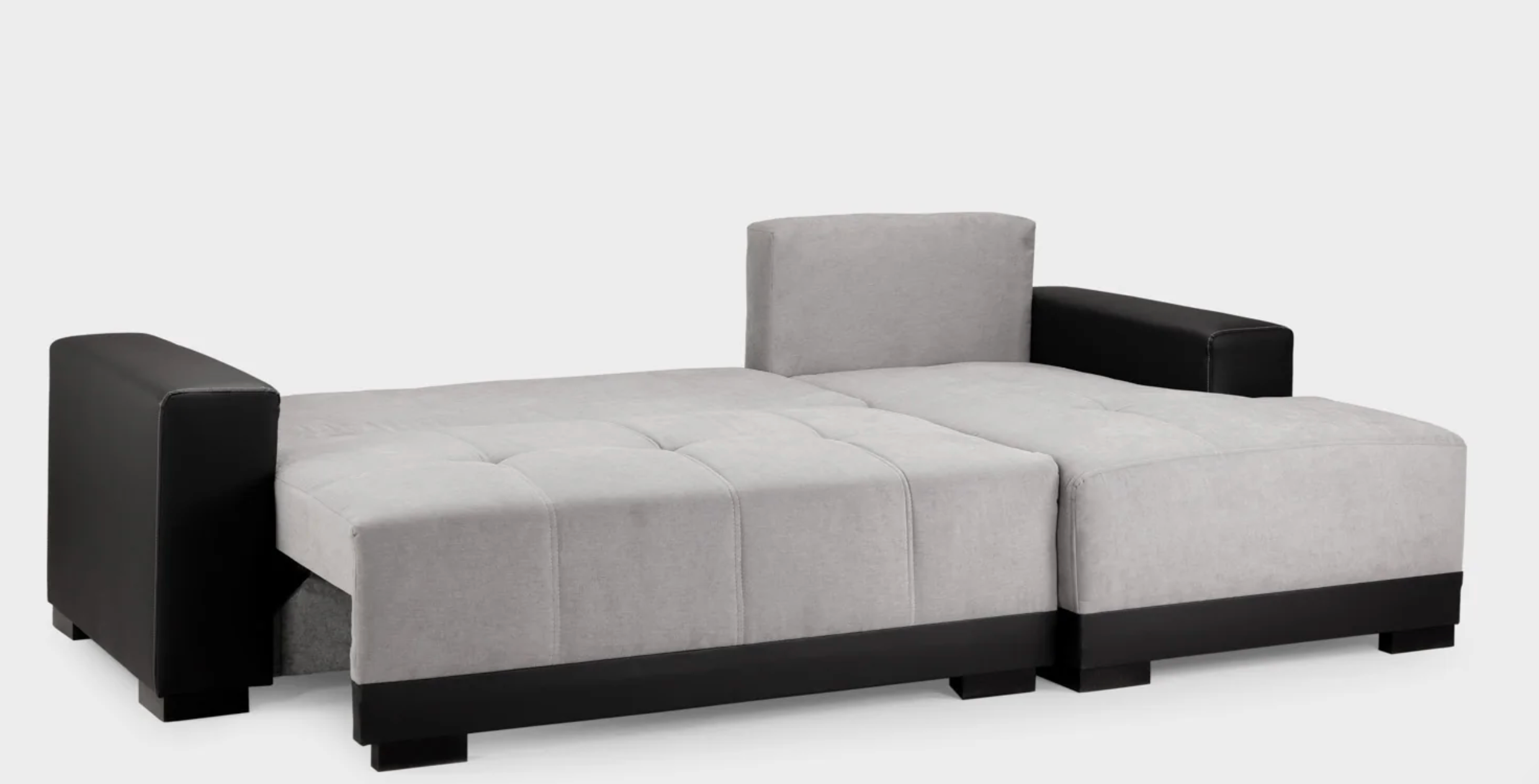 Cimiano Sofabed Black/Grey Right Hand Facing Corner - Sofa Easy