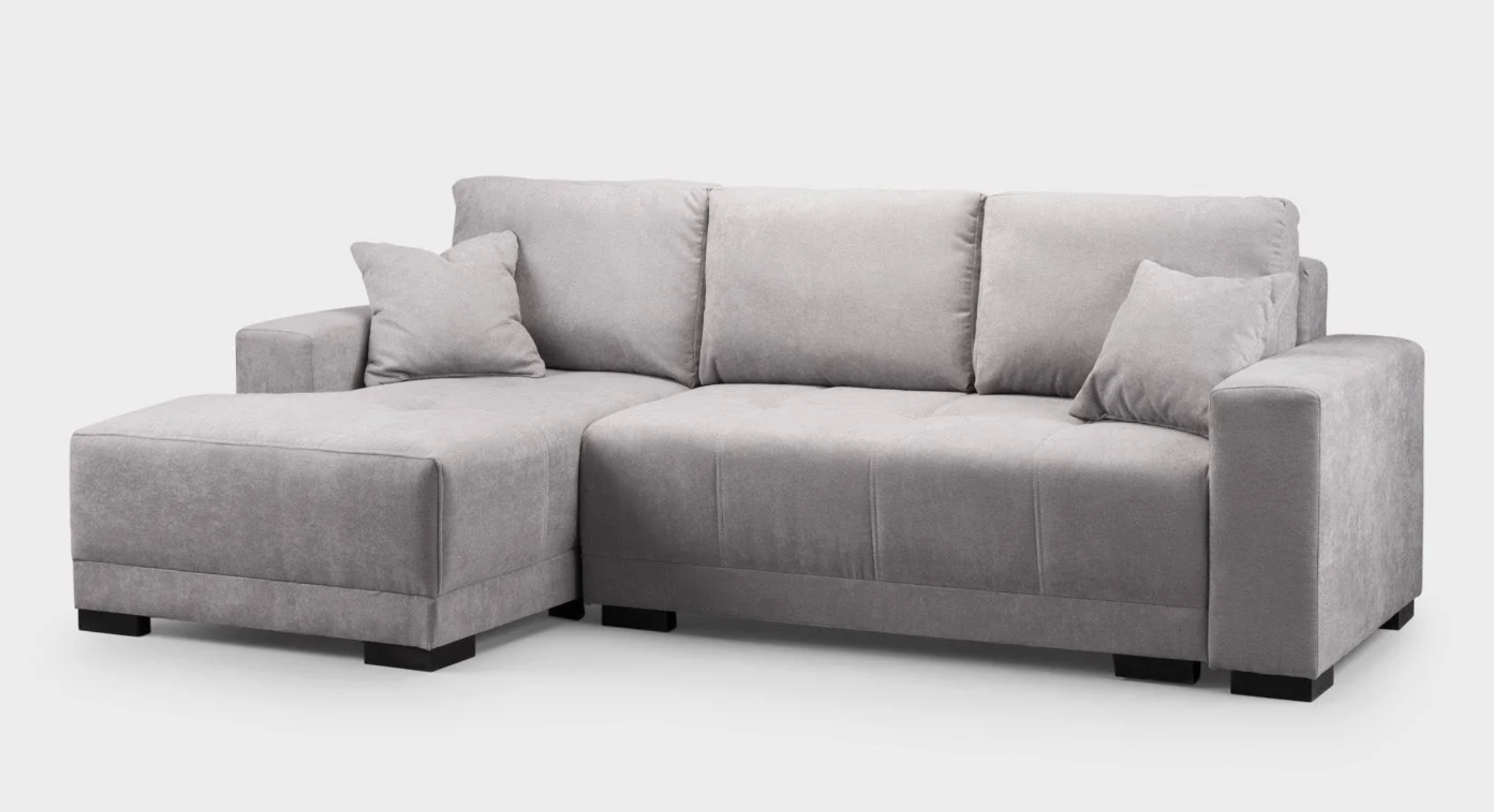 Cimiano Sofa bed Grey Left Hand Facing Corner - Sofa Easy