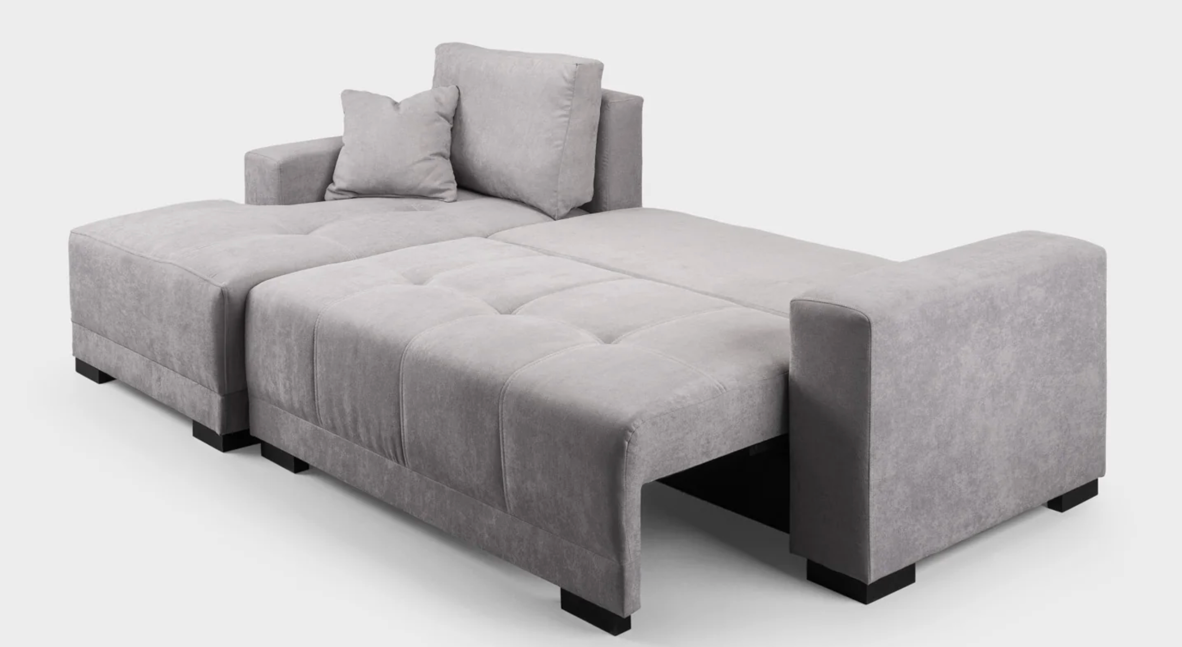 Cimiano Sofa bed Grey Left Hand Facing Corner - Sofa Easy