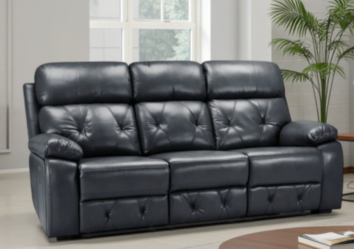 Cody Recliner Sofa Black 3 Seater - Sofa Easy